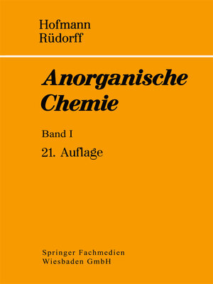 cover image of Anorganische Chemie